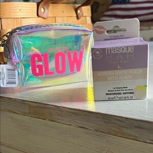 Lip Sleeping Mask with Holographic Pouch. (Lip mask sold out on website)
